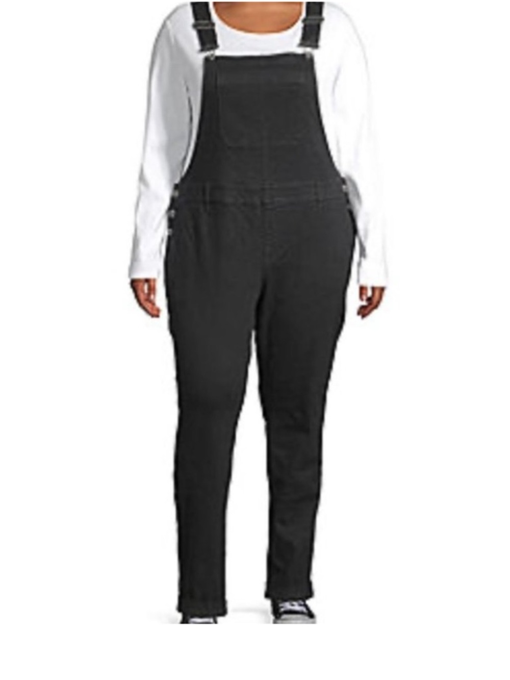 Arizona Black Denim Overalls Jumpsuit XLarge